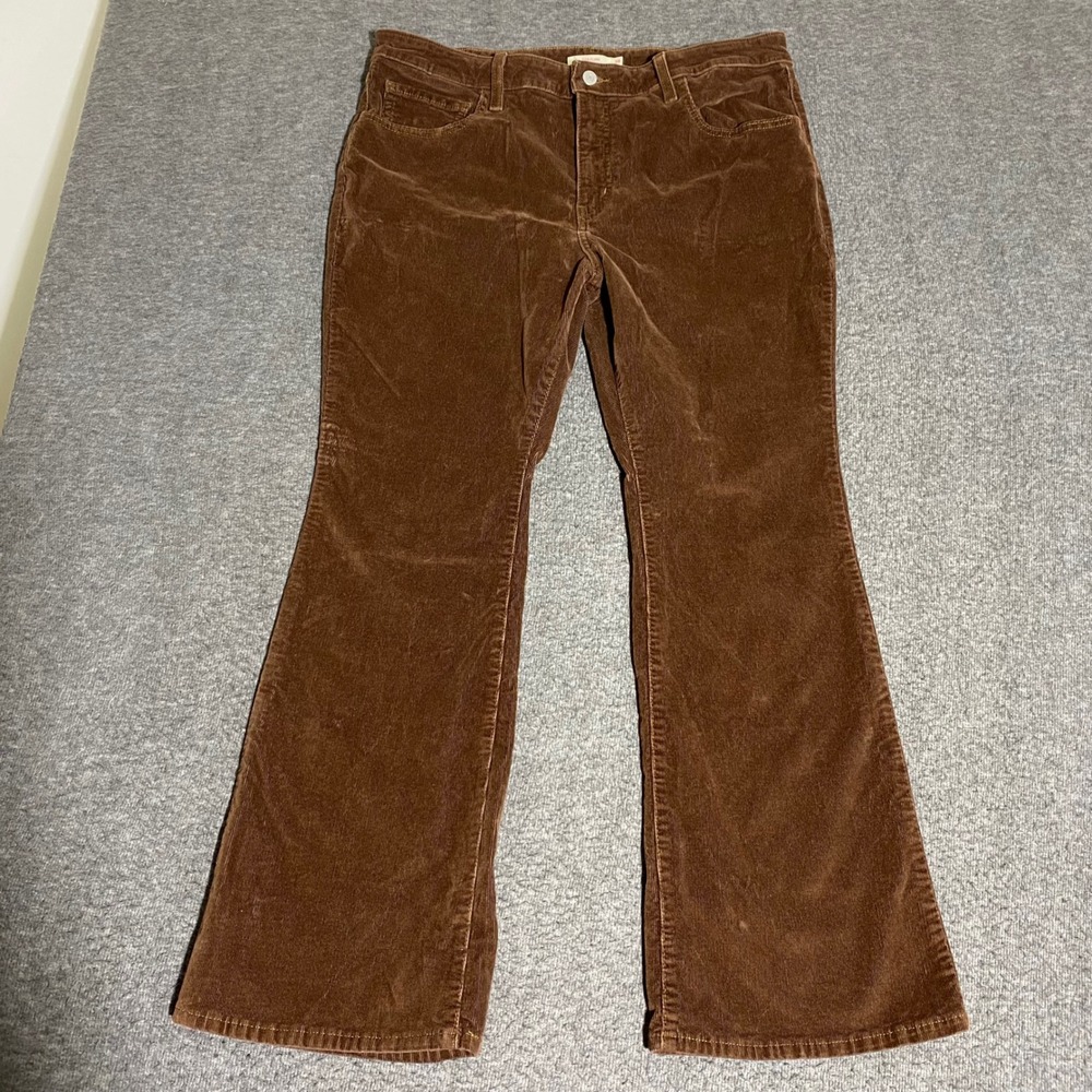 Levis 726 Flare Corduroy Pants Brown High Rise A3410-0160 34x30